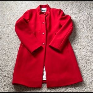 NWT Jcrew  Red Wool Coat Size 10